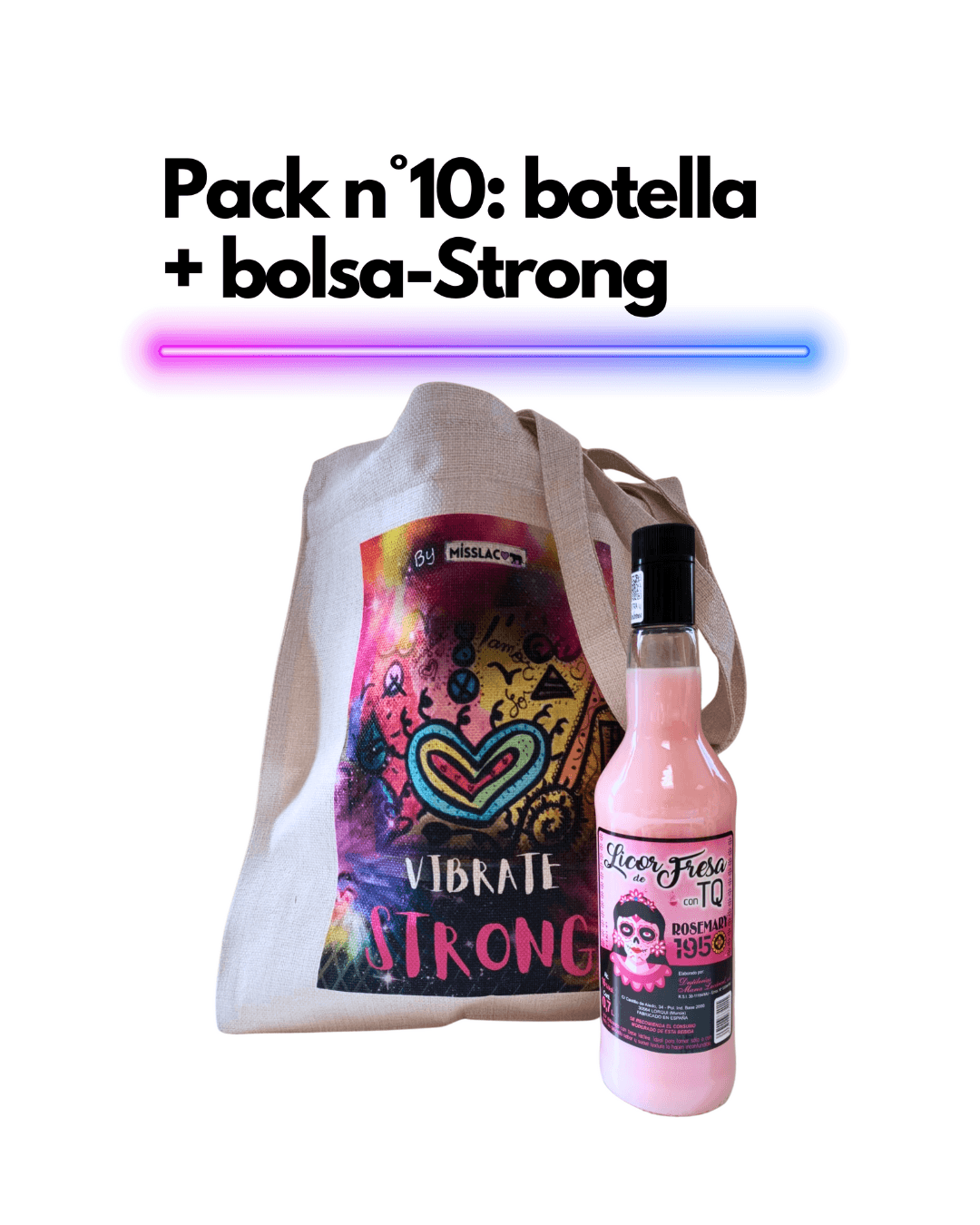 Pack nº 10: Botella+ Bolsa "Strong"