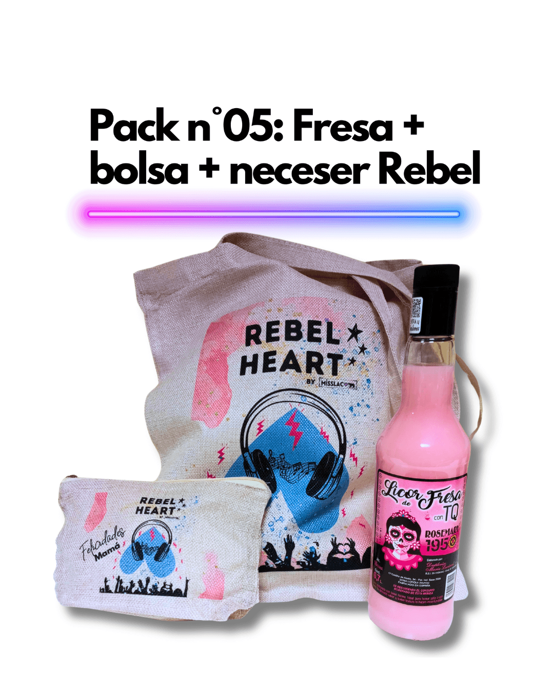 Pack nº 5: Fresa + Bolsa + Neceser- Rebel
