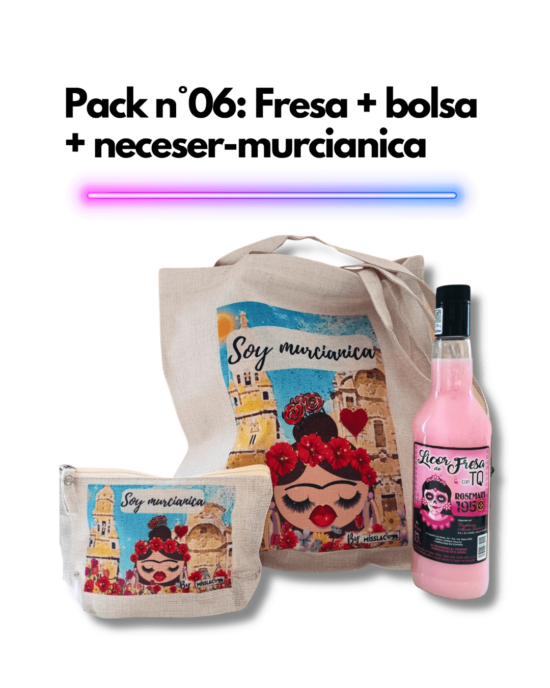 Pack nº 6: Fresa + Bolsa + Neceser- Murcianica